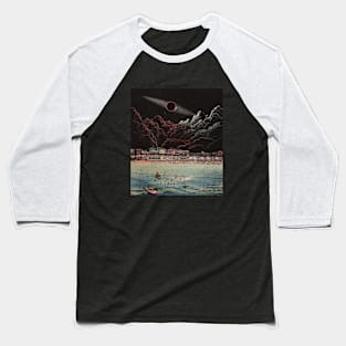 Outer Beach - Space Aesthetic, Retro Futurism, Sci Fi Baseball T-Shirt